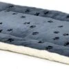 MidWest Quiet Time Fleece Blue Paw Print Reversible Pet Bed & Crate Mat -Pet Supplies Discount Shop 38367 1461962767