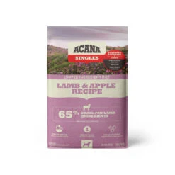 ACANA Singles Limited Ingredient Diet Grain-Free Dry Dog Food -Pet Supplies Discount Shop DS ACANA Singles Dog Lamb 26 Apple Recipe Front 13lb