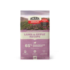 ACANA Singles Limited Ingredient Diet Grain-Free Dry Dog Food -Pet Supplies Discount Shop DS ACANA Singles Dog Lamb 26 Apple Recipe Front 25lb