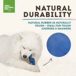 Only Natural Pet Natural Rubber Bond Building Fetch And Tug Dog Toys 25 Only Natural Pet Natural Rubber Bond Building Fetch And Tug Dog Toys -Pet Supplies Discount Shop DarkBlueFling FletchDurabilityInfographic