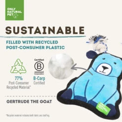 Only Natural Pet Mountain Friends Recycled Plush Dog Toys -Pet Supplies Discount Shop GertrudetheGoatMountainFriendsPlushDogToySustainable