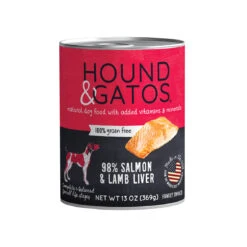 Hound & Gatos Canned Dog Food -Pet Supplies Discount Shop HG DogCan SalmonLambLiver rgb