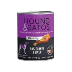 Hound & Gatos Canned Dog Food -Pet Supplies Discount Shop HG DogCan TurkeyTurkeyLiver rgb