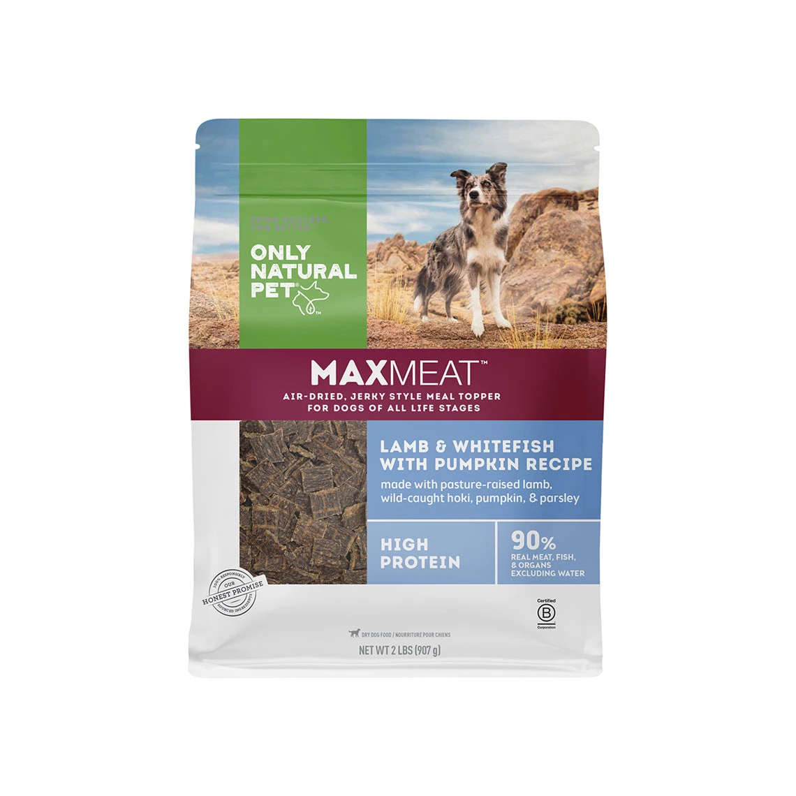 Only Natural Pet MaxMeat Lamb & Whitefish With Pumpkin Recipe Air-Dried Dog Food Topper 3 Only Natural Pet MaxMeat Lamb & Whitefish With Pumpkin Recipe Air-Dried Dog Food Topper