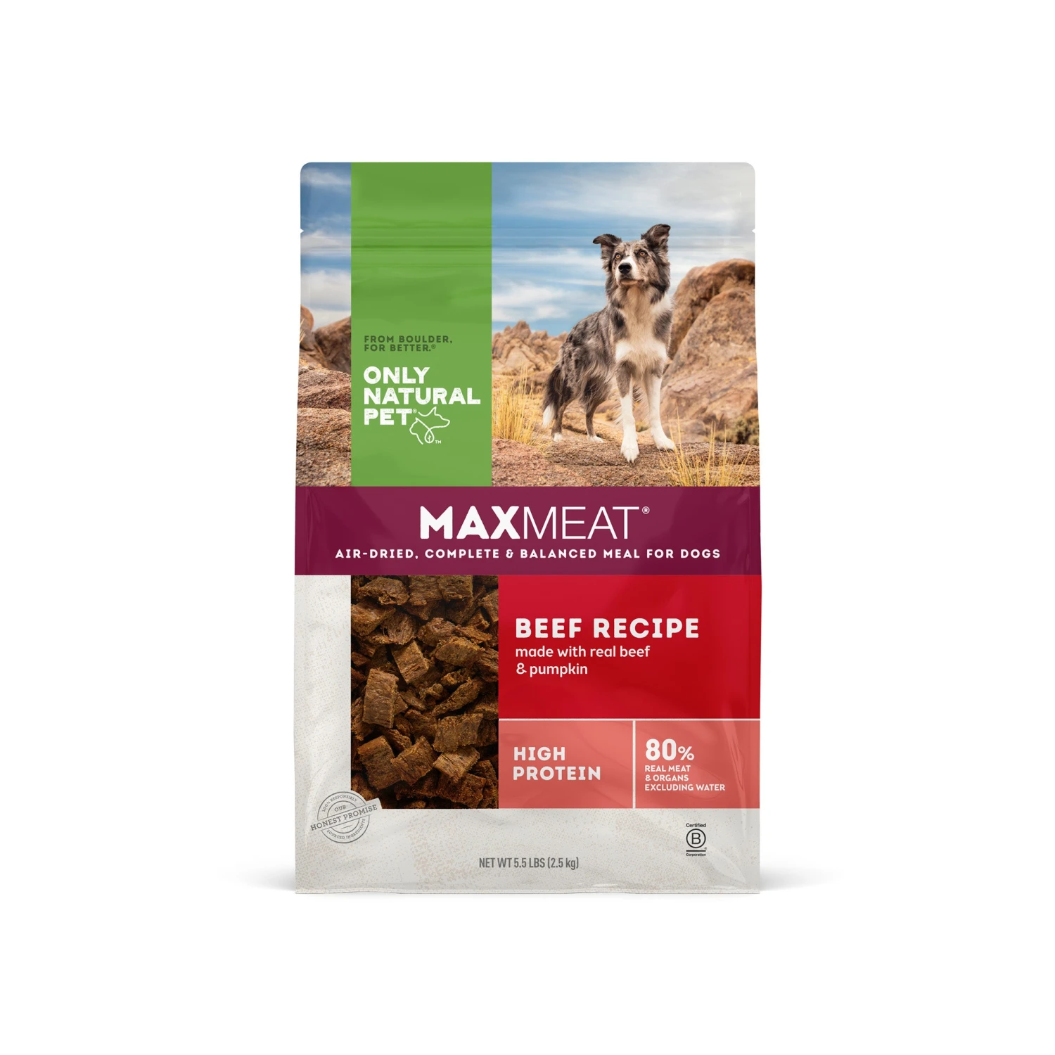 Only Natural Pet MaxMeat Beef Recipe Air-Dried Complete & Balanced Dog Food And Topper 5 Only Natural Pet MaxMeat Beef Recipe Air-Dried Complete & Balanced Dog Food And Topper - Image 3