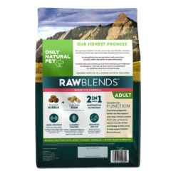 Only Natural Pet Raw Blends Digestive Care Dog Food For Sensitive Stomachs -Pet Supplies Discount Shop OnlyNaturalPetRawBlendsDigestiveFormulaRawInclusionDryDogFood4lbBackofBag