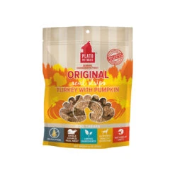 Plato Original Real Strips Meat Bars Soft Treats For Dogs 20 Plato Original Real Strips Meat Bars Soft Treats For Dogs -Pet Supplies Discount Shop Plato Jerky TurkeyPumpkin Front