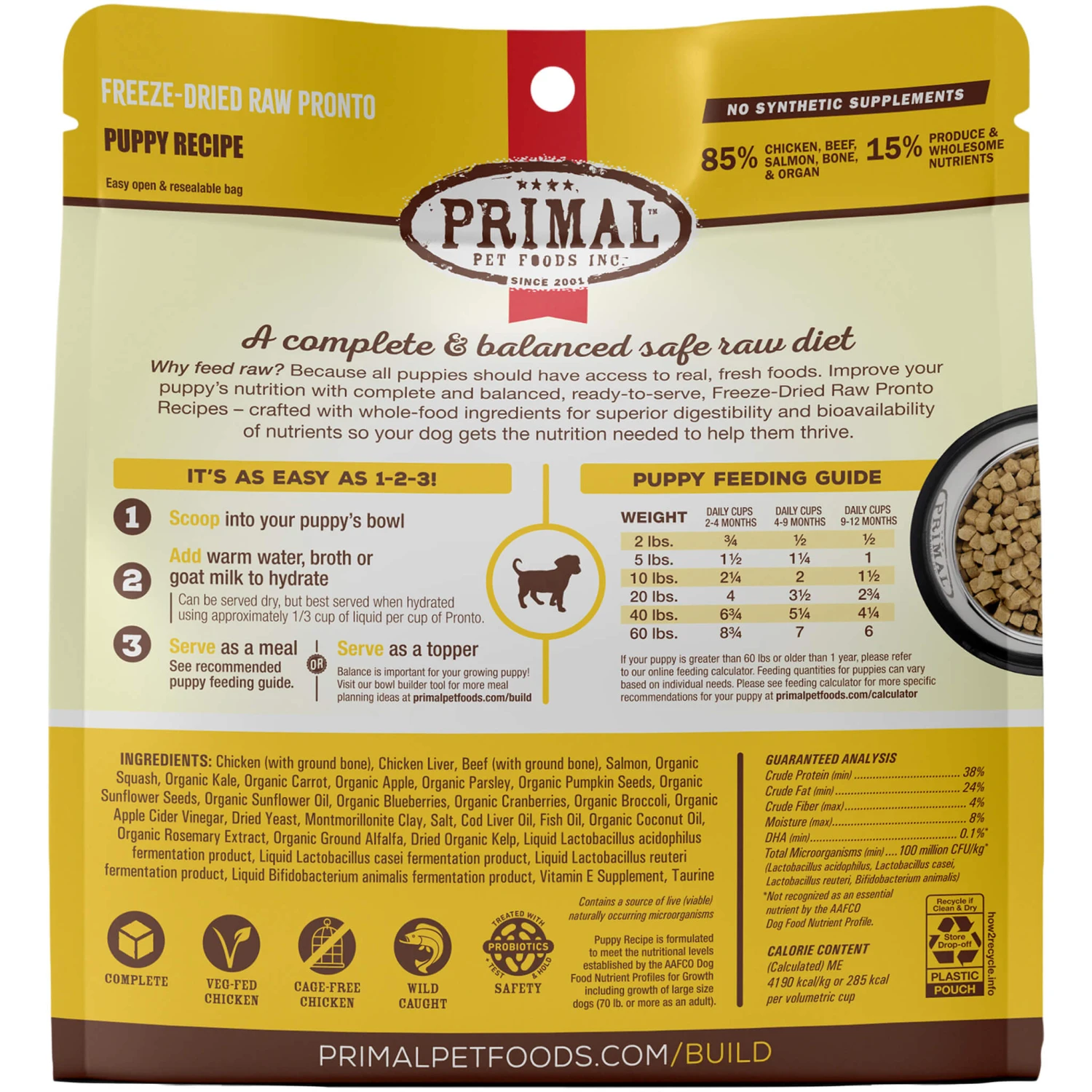 Primal Pet Foods Pronto Freeze-Dried Raw Puppy Food 8 Primal Pet Foods Pronto Freeze-Dried Raw Puppy Food - Image 6