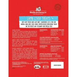 Stella & Chewy's Freeze-Dried Raw Single Ingredient Treats -Pet Supplies Discount Shop Stella Chewy sFreeze DriedRawSingleIngredientTreatsLambLiverBackofBag