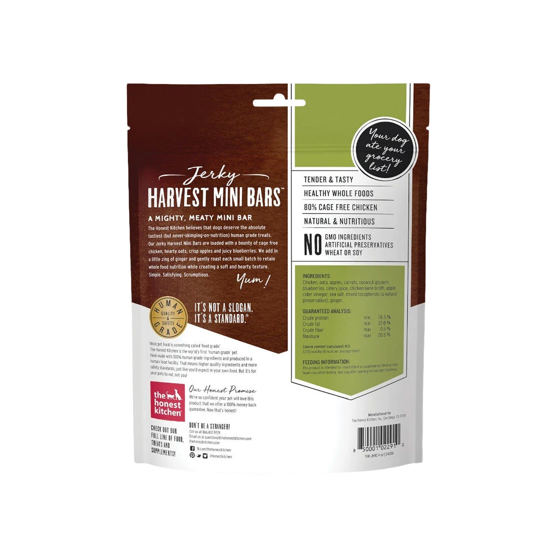 The Honest Kitchen Jerky Harvest Mini Bars 4 Oz Treats For Dogs 7 The Honest Kitchen Jerky Harvest Mini Bars 4 Oz Treats For Dogs - Image 5