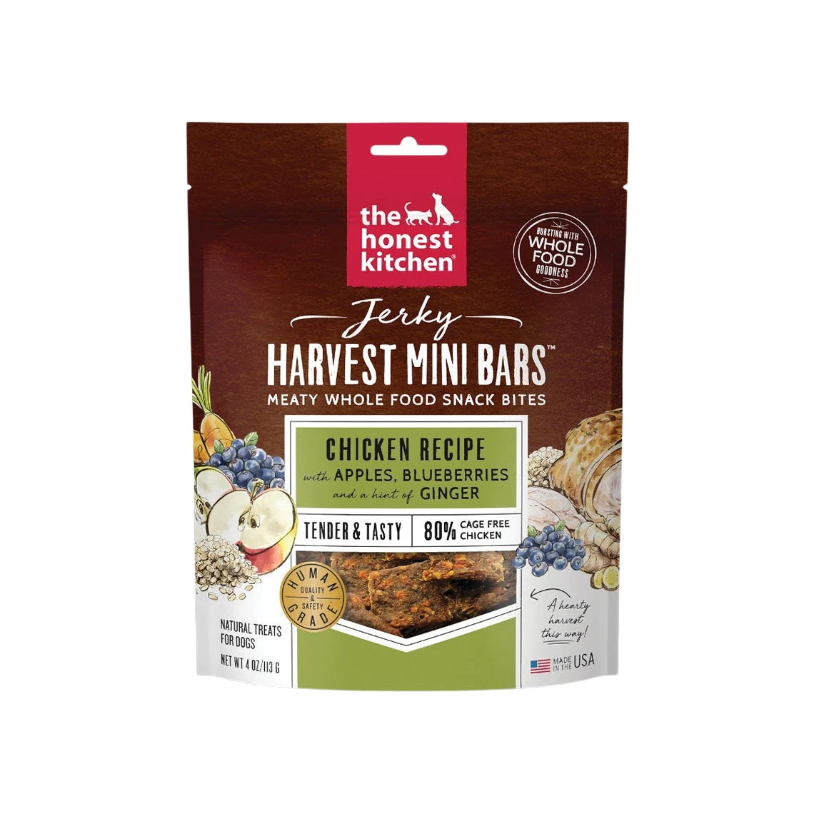 The Honest Kitchen Jerky Harvest Mini Bars 4 Oz Treats For Dogs 6 The Honest Kitchen Jerky Harvest Mini Bars 4 Oz Treats For Dogs - Image 4