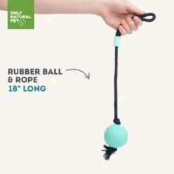 Only Natural Pet Natural Rubber Bond Building Fetch And Tug Dog Toys 37 Only Natural Pet Natural Rubber Bond Building Fetch And Tug Dog Toys -Pet Supplies Discount Shop TealBallandRopeSizeInfographic