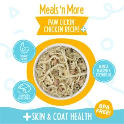 Weruva Meals 'n More Skin & Coat Wet Dog Food -Pet Supplies Discount Shop WeruvaMeals nMoreSkin CoatWetDogFoodPawLickin ChickenInfographic