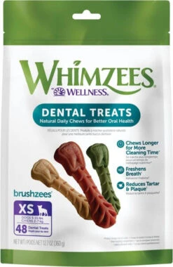 Whimzees Vegetarian Dental Chews For Dogs -Pet Supplies Discount Shop brushzeesXS
