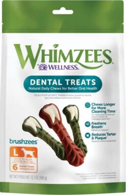 Whimzees Vegetarian Dental Chews For Dogs -Pet Supplies Discount Shop brushzeeslarge