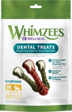 Whimzees Vegetarian Dental Chews For Dogs -Pet Supplies Discount Shop brushzeesmedium