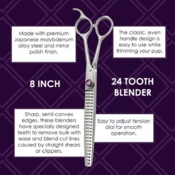 Kenchii Scorpion 24 Tooth Blending Shear 7 Kenchii Scorpion 24 Tooth Blending Shear -Pet Supplies Discount Shop ke1924 24 s2 24t