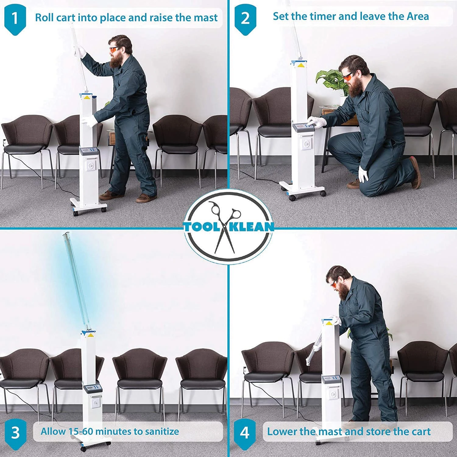 Tool Klean Rolling Cart Sanitizers 5 Tool Klean Rolling Cart Sanitizers - Image 3